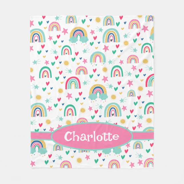 Cobertor De Velo Rainbows Personalizado (Frente)