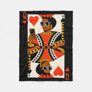 Cobertor De Velo Rainha De Copas Carta Mulher Negra Orgulho De Mela