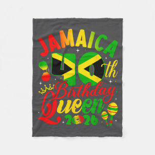 Cobertor De Velo Rainha do Aniversário de 40 anos Jamaica Garota Fe