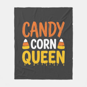 Cobertor De Velo Rainha do Candy Corn Gráfico de Halloween_1
