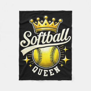 Cobertor De Velo Rainha do Softbol Uma Bola de Softbol Com Coroa Ga
