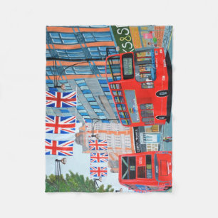 Cobertor De Velo Rainha Jubilee London Fleece Blanket
