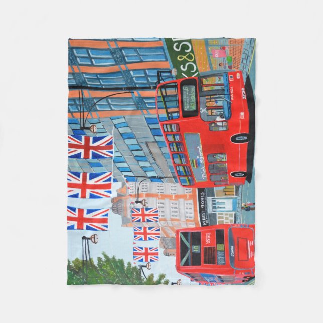 Cobertor De Velo Rainha Jubilee London Fleece Blanket (Frente)