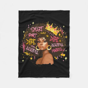 Cobertor De Velo Rainha Negra Afro com Melanina Pingando História N