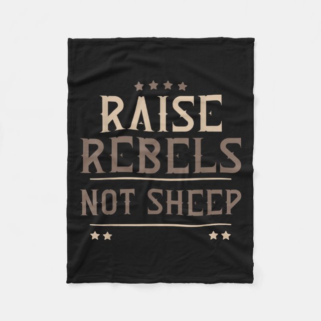 Cobertor De Velo Raise Rebels Not Sheep Independent Motivation -  (Frente)