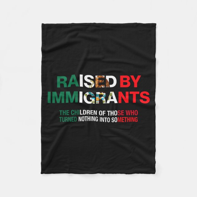 Cobertor De Velo Raised By Immigrants - Mexican American Pride (on  (Frente)
