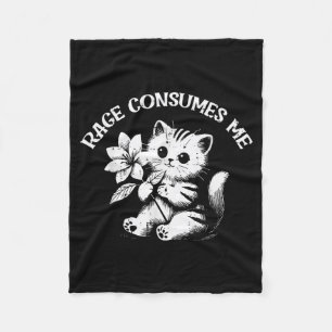 Cobertor De Velo Raiva de Flor de Gato Consome Ditoza Piada Gatinho