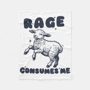 Cobertor De Velo Raiva Me Consome Engraçado Saúde Mental Ovelha Mem