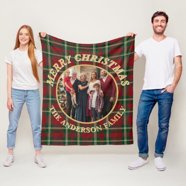 Cobertor De Velo Ralph Lauren Tartan Plaid Family Photo Christmas (In Situ)