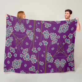 Cobertor De Velo Ramais Peculiares Ametist Fleece Blanket