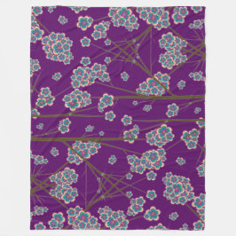 Cobertor De Velo Ramais Peculiares Ametist Fleece Blanket