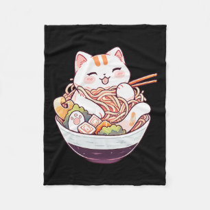 Cobertor De Velo Ramen Cat Kawaii Neko Cute Animes Camisa Para Home
