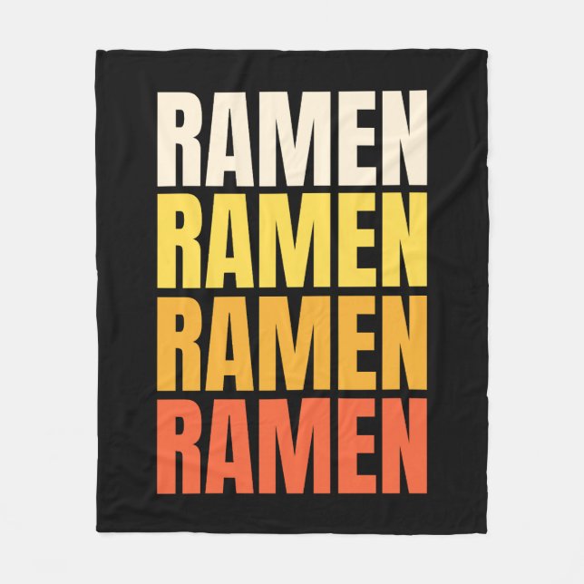 Cobertor De Velo Ramen design de texto (Frente)