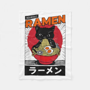 Cobertor De Velo Ramen Noodles Cat Y2k Retro Anime Cat _1