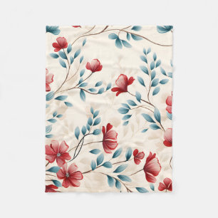 Cobertor De Velo Ramo Floral Botânico Elegante