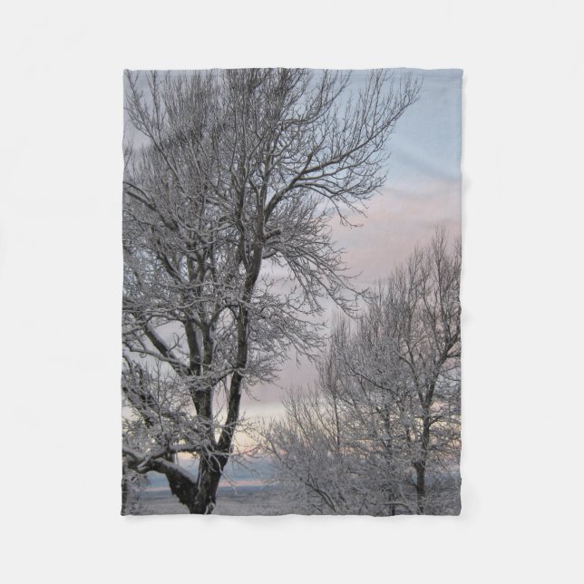 Cobertor De Velo Ramos cobertos de neve (Frente)