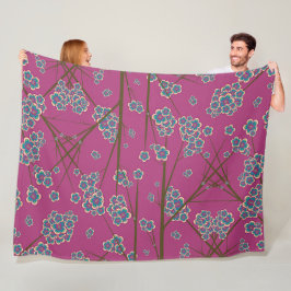 Cobertor De Velo Ramos Peculares Fios de Boysenberry Fleece Blanket
