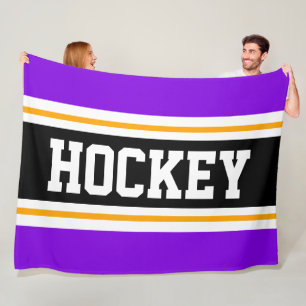 Cobertor De Velo Rampas de corridas amarelas brancas e roxas HOCKEY