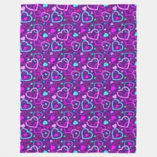 Cobertor De Velo Random Hearts Fleece Blanket