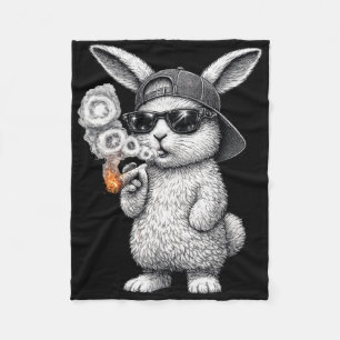Cobertor De Velo Rap Hip Hop Fumando Coelho de Páscoa Cool Homens M