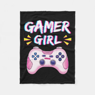 Cobertor De Velo Rapariga Cuja Controladora Rosa Joga Jogo