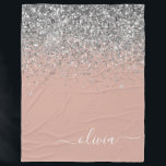 Cobertor De Velo Rapariga do Monograma com rosa Dourado Blush Pink<br><div class="desc">Rosa Dourado - Nome do Monograma do Script Glitter Glitter Glitter e Cor-de-Rosa Esbranquiçada e Folha Inicial. Isto faz o doce e perfeito aniversário de 16 anos,  casamento,  chá de panela,  aniversário,  chá de fraldas ou festa de solteira presente para alguém que ama luxo de luxo e estilos quíticos.</div>