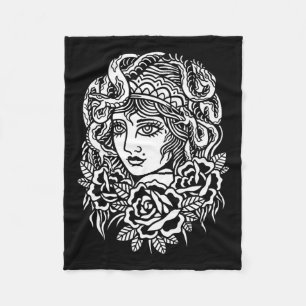 Cobertor De Velo Rapariga Gypsy Cobra Tatuagem Tradicional American