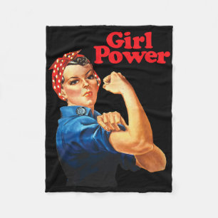 Cobertor De Velo Rapariga Potente Camisa Feminista Raio Resiste Não