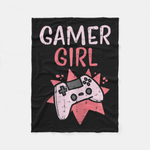 Cobertor De Velo Rapariga Rosa Game Controller Gaming Mulheres