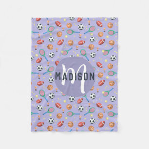 Cobertor De Velo Raparigas Cute Roxo De Futebol