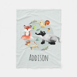 Cobertor De Velo Rapazes Animais da Floresta da Floresta da Fúria R