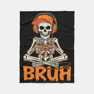 Cobertor De Velo Rapazes do Halloween Bruh Crianças Gamer Homens Es