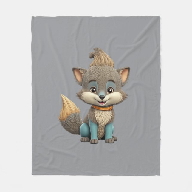 Cobertor De Velo Raposa Muito Bonita (Frente)