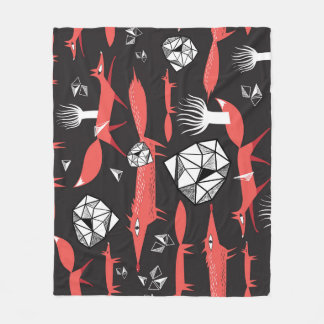 Cobertor De Velo Raposa Vermelha: Fundo Escuro Invisível.