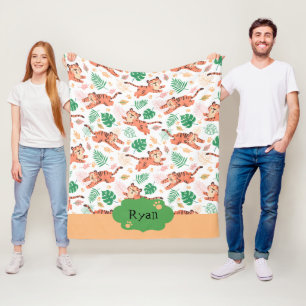 Cobertor De Velo Rapys Cute Tiger Wilgle Safari Kids
