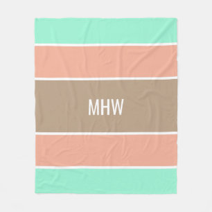 Cobertor De Velo Rascunhos de monograma personalizado de padrão