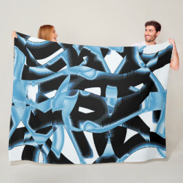 Cobertor De Velo Raspas ou fitas azuis e pretas destruídas