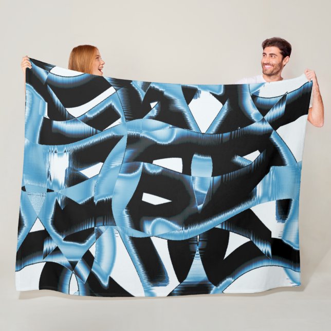 Cobertor De Velo Raspas ou fitas azuis e pretas destruídas (In Situ)