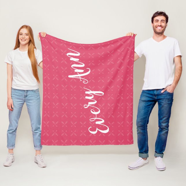 Cobertor De Velo Raspberry rosa ou qualquer nome personalizado para (In Situ)