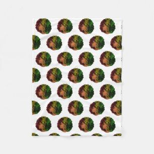 Cobertor De Velo Rasta negra mulher a verde-vermelha