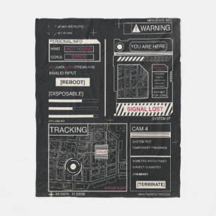 Cobertor De Velo Rastreamento - Design de Streetwear Techno-Brutali