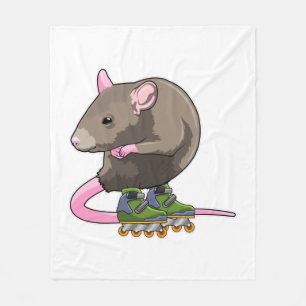 Cobertor De Velo Rato como skater em linha com skates em linha