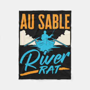Cobertor De Velo Rato do Rio Au Sable Rafting Canoagem Pesca Barco