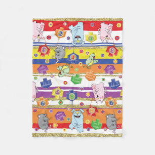Cobertor De Velo Rato e Amigos Hanukkah Fleece Blanket