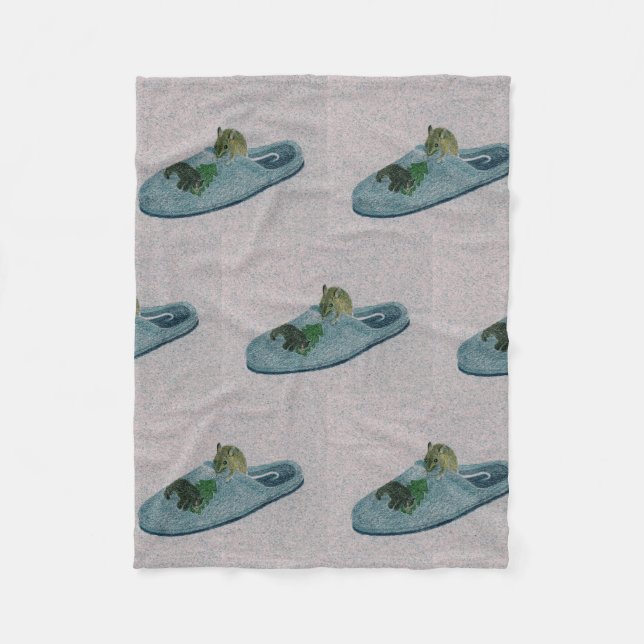 Cobertor De Velo Rato e Slipper (Frente)