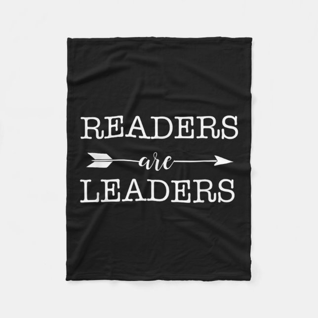 Cobertor De Velo Reader Are Leaders - Uplifting Motivational Slogan (Frente)
