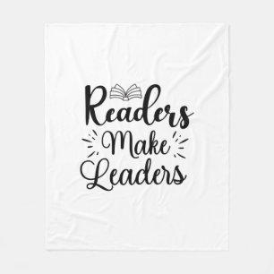 Cobertor De Velo Reading Art Readers Make Leaders