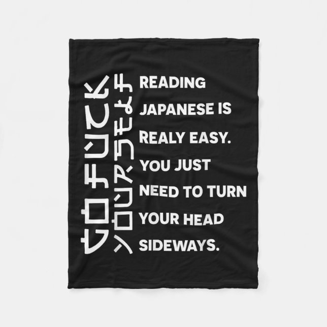 Cobertor De Velo Reading Japanese Is Really Easy Shirt Student Quot (Frente)