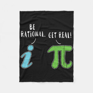 Cobertor De Velo Real Be Rational Engraçado Math Memth Nerd Pi Day