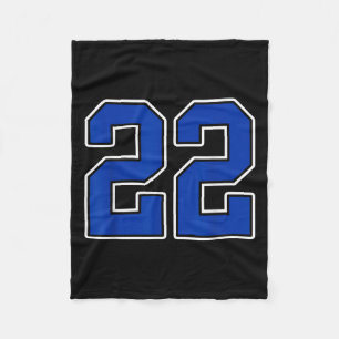 Cobertor De Velo Real Blue White Number 22 Jersey Player Uniform #